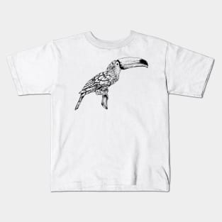 Line drawing - toucan Kids T-Shirt